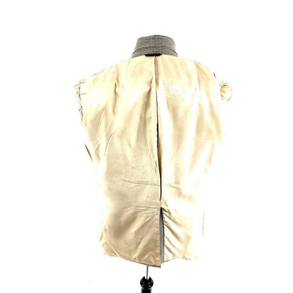 Hart Schaffner Marx Wool 2 Button Sport Coat 42R Gray Tan Green Houndstooth Soft - Picture 11 of 11